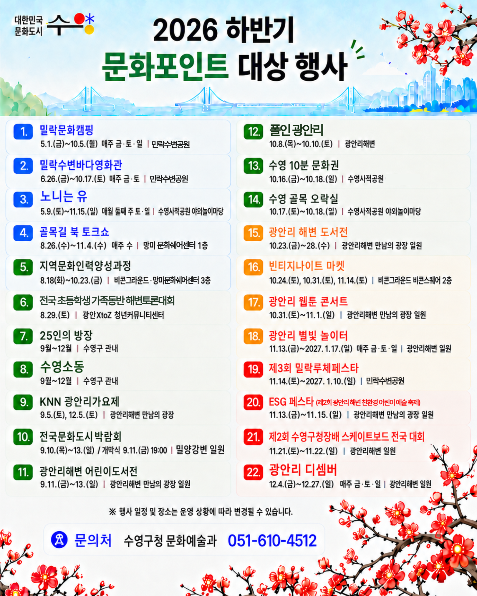 2026 하반기 문화포인트 대상 행사 안내